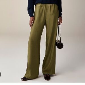 J. Crew Olive Wide Leg Pants